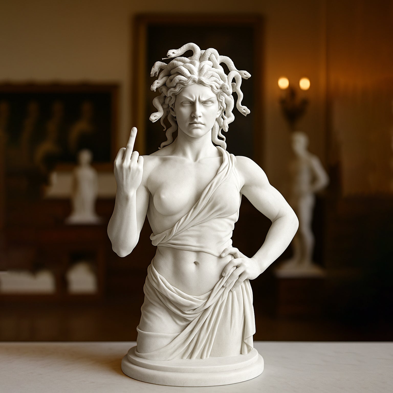 Medusa with Attitude - The original “Talk to the Hand” icon!