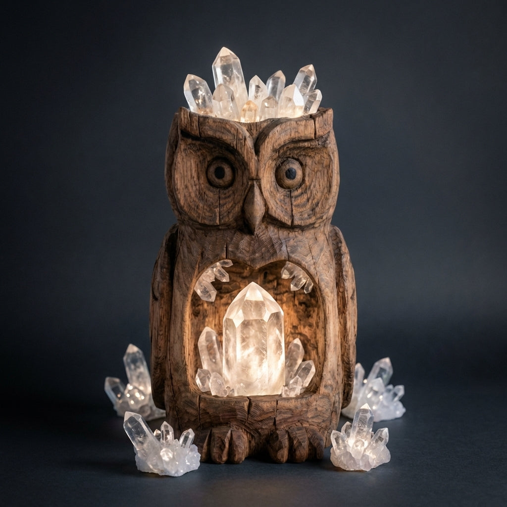 🦉 The Crystal Guardian - A quiet presence that watches over your space