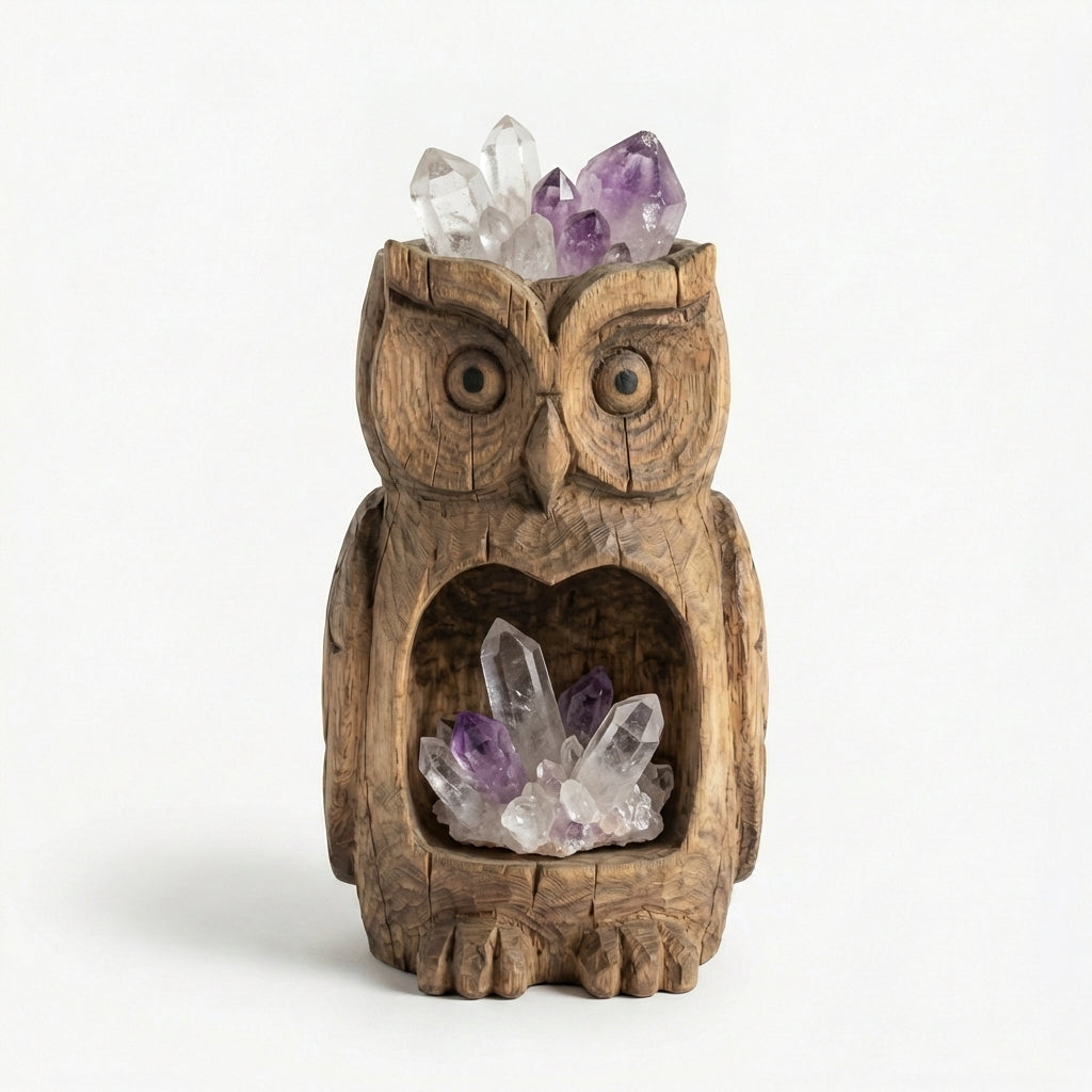 🦉 The Crystal Guardian - A quiet presence that watches over your space