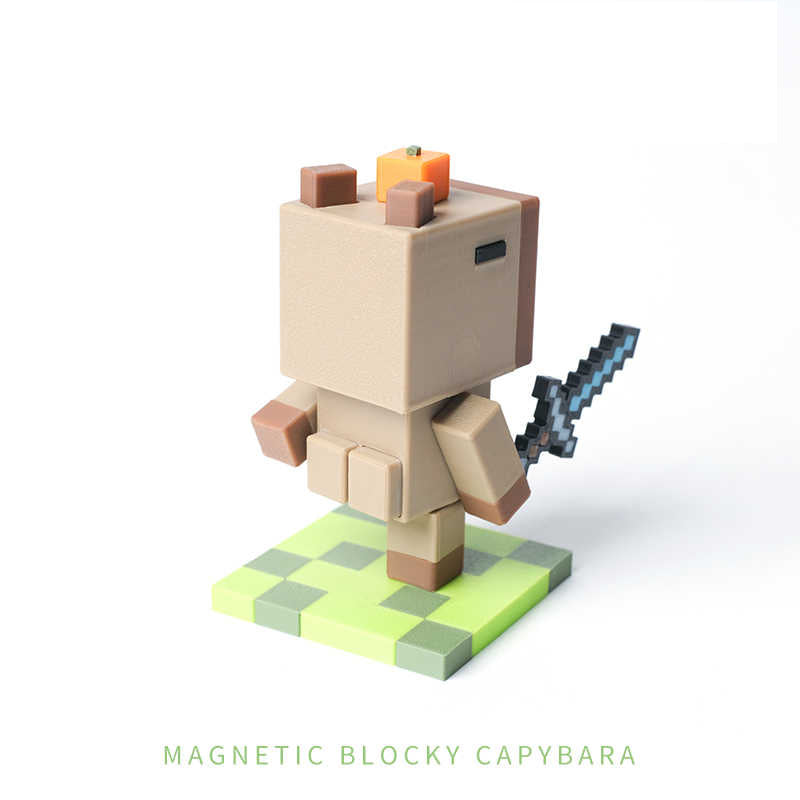 3D Pringting Magnetic Blocky Capybara