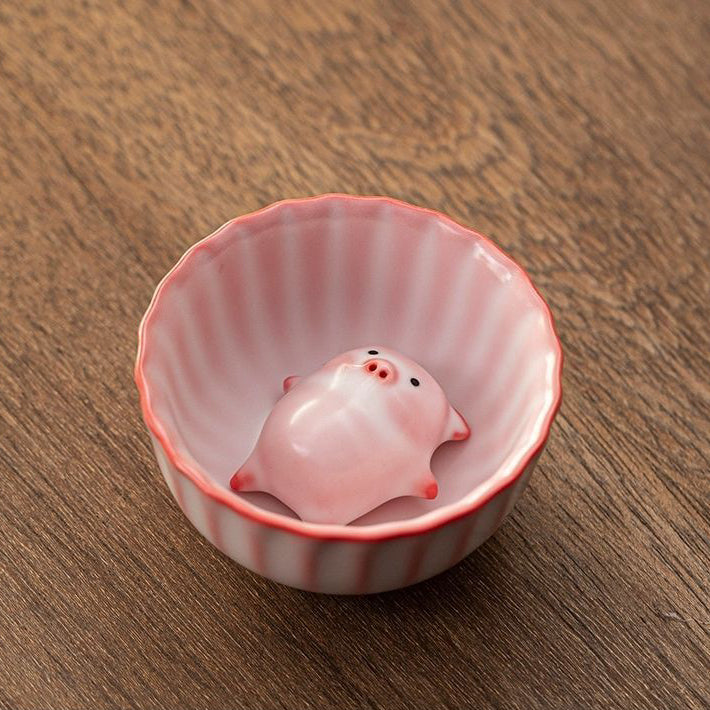 Piggy Bubble Tea Pet Piggy Ceramic Teacups