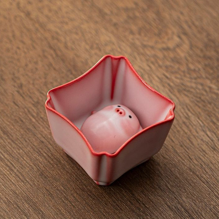 Piggy Bubble Tea Pet Piggy Ceramic Teacups