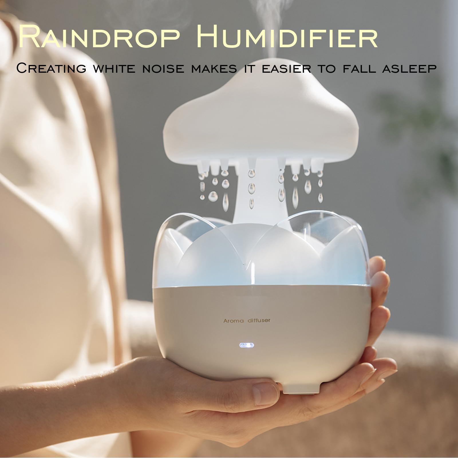 Raindrop Portable Humidifier Cloud Oil Diffuser 230ML