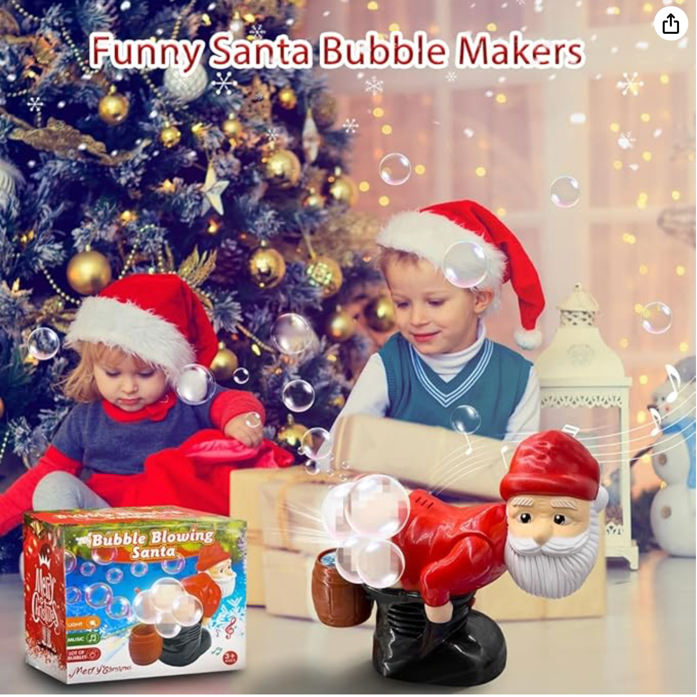 Christmas Funny Bubble Toy Santa Claus