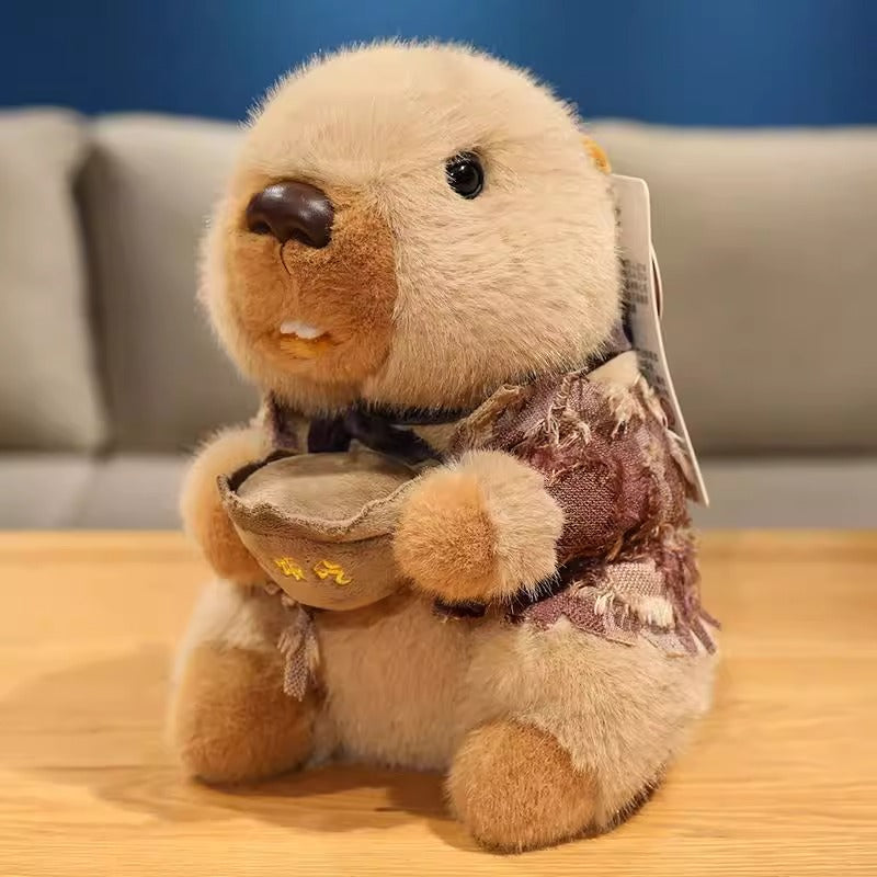 Squeaking and vocalizing groundhog plush dolls