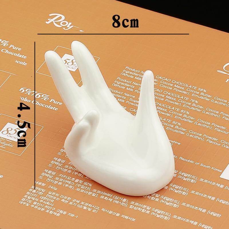 Hand Shape Ceramic Egg Cup Holder